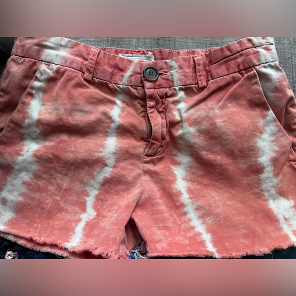 Current/Elliot Red Spark The Smart Short Tie Dye Shorts - Picture 5 of 6